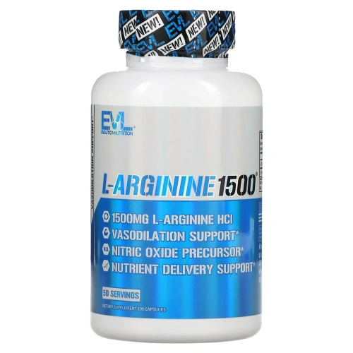 EVLution Nutrition, L-Arginine 1500, 100 капсул