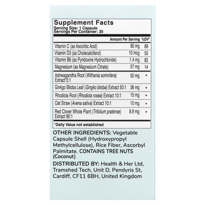 Health and Her, Perimenopause Mind +, 30 капсул