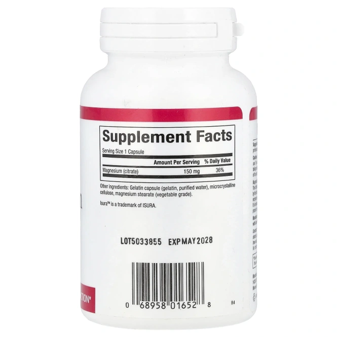 Natural Factors, Сульфат магния, 150 мг, 90 капсул