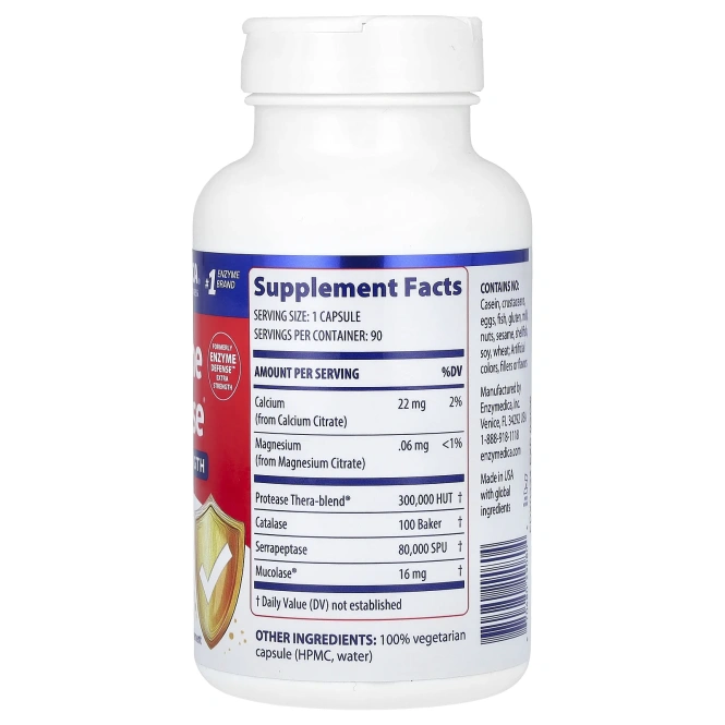 Enzymedica, Immune Defense, усиленный, 90 капсул