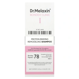 Dr.Melaxin, Bondex Clinic I, шампунь для ремоделирования связывания с белком, для всех типов волос, 400 мл (13,52 жидк. унц.)