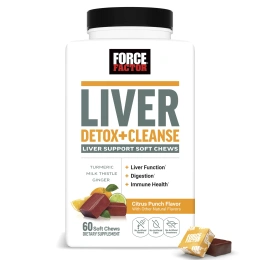 Force Factor, средство для детоксикации и очищения печени, цитрусовый пунш, 60 жевательных таблеток