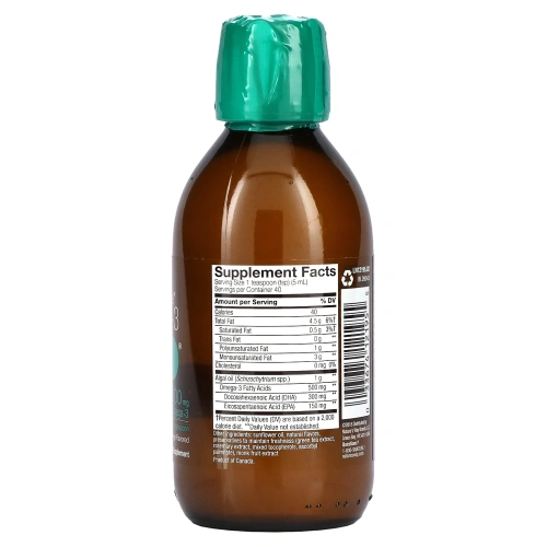 Ascenta, NutraVege, Omega-3 Plant, Strawberry Orange Flavored, 500 mg, 6.8 fl oz (200 ml)