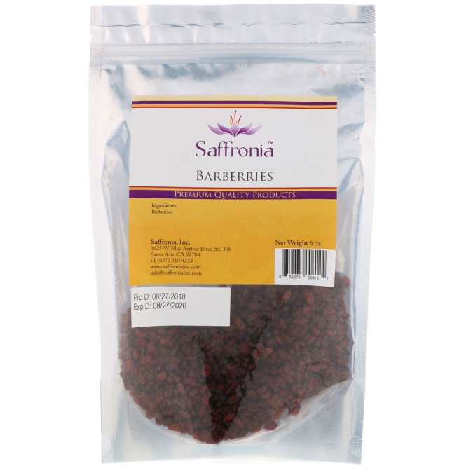 Saffronia Inc, Dried Barberries, 6 oz