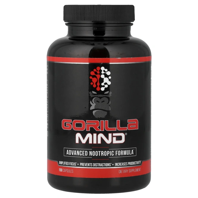 Gorilla Mind LLC, улучшенная ноотропная формула, 150 капсул