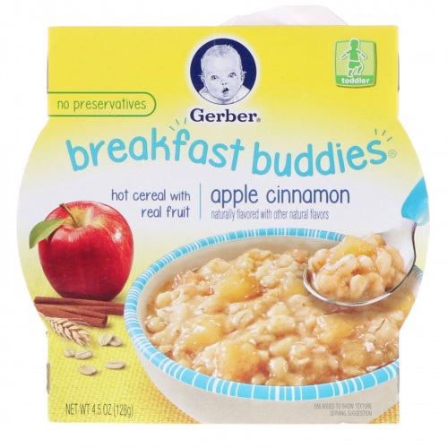 Gerber, Breakfast Buddies, Apple Cinnamon, Toddler, 4.5 oz (128 g)