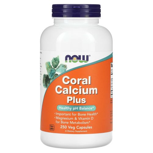 Now Foods, Coral Calcium Plus, 250 вегетарианских капсул