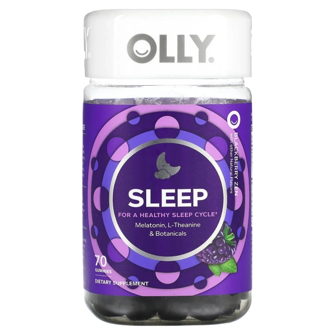 OLLY, Sleep, Blackberry Zen, 3 мг, 70 жевательных таблеток