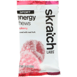SKRATCH LABS, Sport Energy Chews, Raspberry, 10 Pack, 1.8 oz (50 g) Each