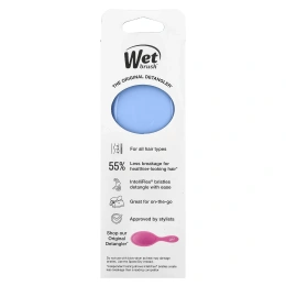 Wet Brush, Средство для расчесывания волос, для влажных и сухих волос, синий цвет, 1 расческа