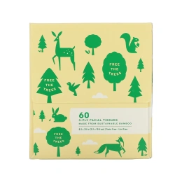 Caboo, Мягкие и устойчивые ткани для лица, 90 двухслойных салфеток для лица, 8,3 X 7,8 дюйма