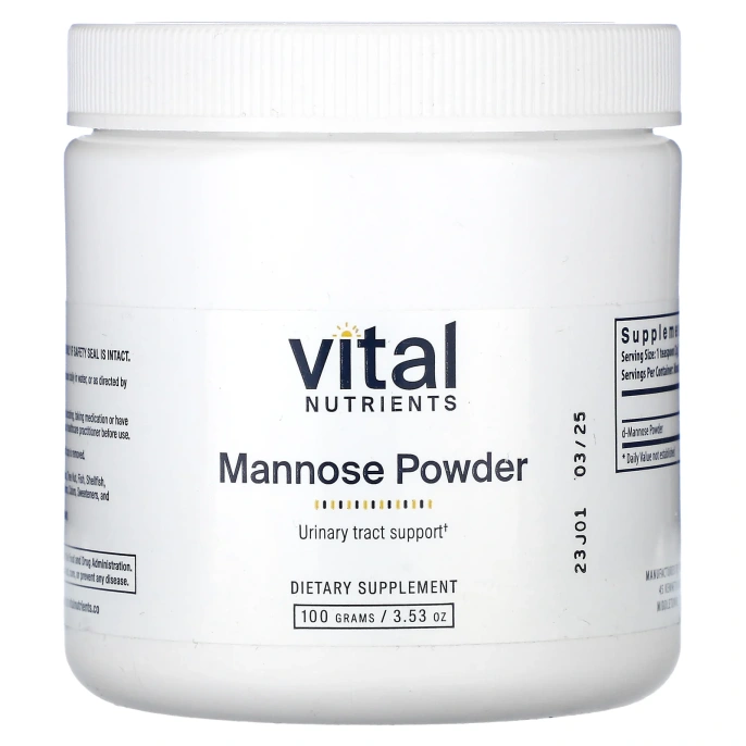 Vital Nutrients, манноза в порошке, 100 г (3,53 унции)