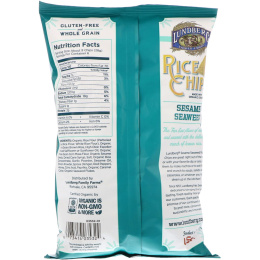 Lundberg, Рисовые чипсы, Кунжут и морские водоросли, 6 унций (170 г)