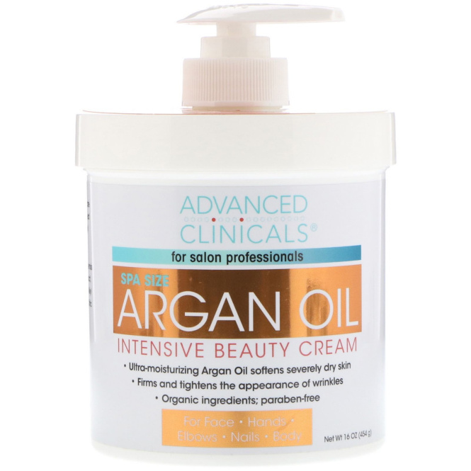 Advanced Clinicals, Аргановое масло, крем Intensive Beauty, 16 унций (454 г)