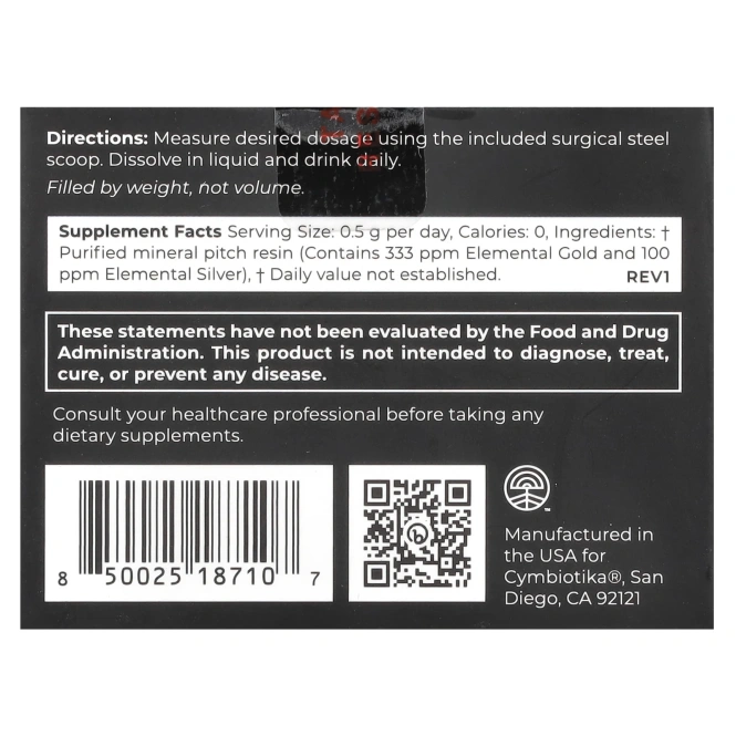Cymbiotika, Смола мумие живая, 15 г