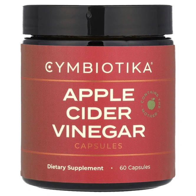 Cymbiotika, яблочный уксус, 60 капсул
