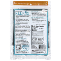 Maine Coast Sea Vegetables, Бурые водоросли, дикая атлантическая морская капуста, 56 г (2 унции)