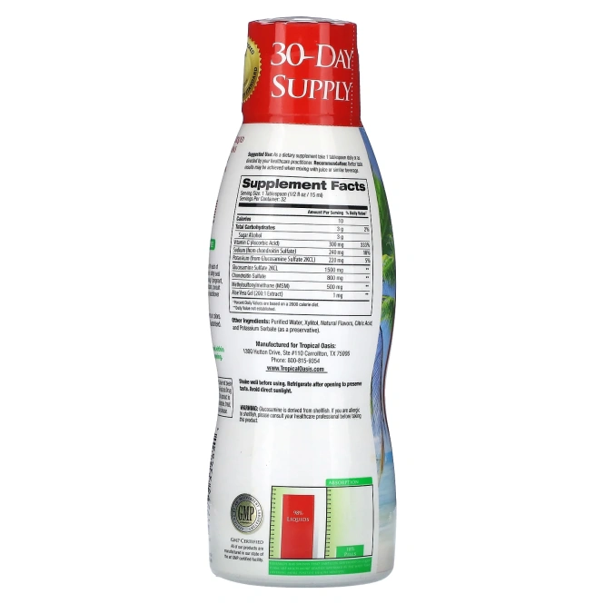 Tropical Oasis, премиальный глюкозамин и хондроитин, 480 мл (16 жидк. унций)