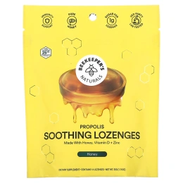 Beekeeper's Naturals, B. Soothed, медовые пастилки, 14 капель, 50 г (1,76 унции)
