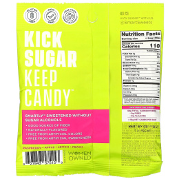 SmartSweets, Sour Gummy Bears, Raspberry, Apple, Lemon Peach, 1.8 oz (50 g)