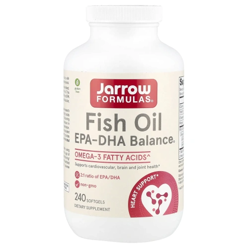 Рыбий жир с ЭПК-ДГК баланс Jarrow Formulas, 240 желатиновых капсул