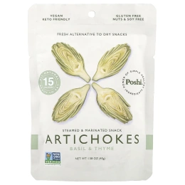 Poshi, артишоки, с базиликом и чабрецом, 45 г (1,58 унции)