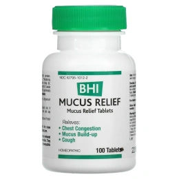 MediNatura, BHI, средство для уменьшения слизеобразования, 100 таблеток