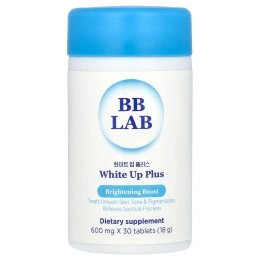 BB Lab, White Up Plus, отбеливающий эффект, 600 мг, 30 таблеток