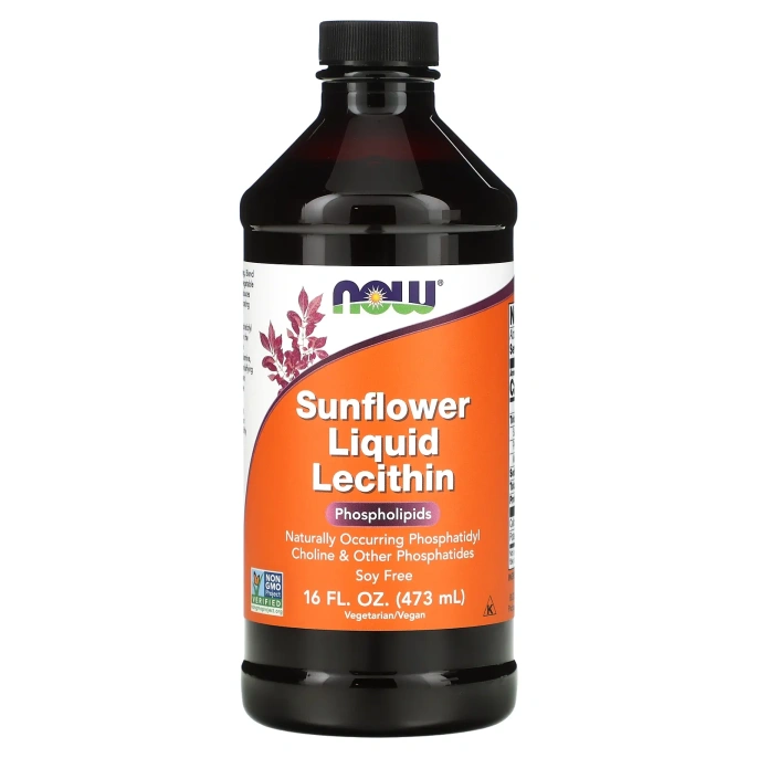 NOW Lecithin Sunflower, Жидкий Лецитин Подсолнечника 16 жидких унций (473 мл)