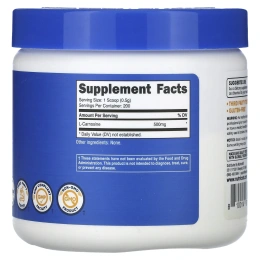 Nutricost, L-карнозин, без добавок, 100 г (3,5 унции)