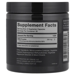 Toniiq, NMN 300, 60 капсул (150 мг в 1 капсуле)