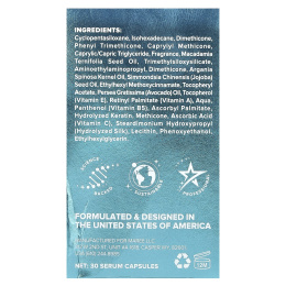 Maree, Масло для укладки волос, кертин и аргановое масло, витамины A, E, B5, для всех типов волос, с цветочным рисунком, 30 несмываемых сывороточных капсул