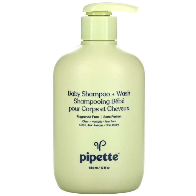 Pipette, Baby Shampoo + Wash, Fragrance Free, 12 fl oz, (354 ml)