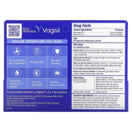 Vagisil, крем против зуда, обычной силы действия, 28 г (1 унция)