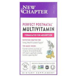 New Chapter Perfect Postnatal Multivitamin, 96 вегетарианских таблеток