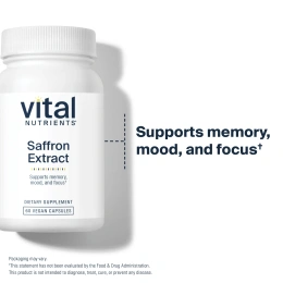 Vital Nutrients, экстракт шафрана, 60 веганских капсул (15 мг в 1 капсуле)