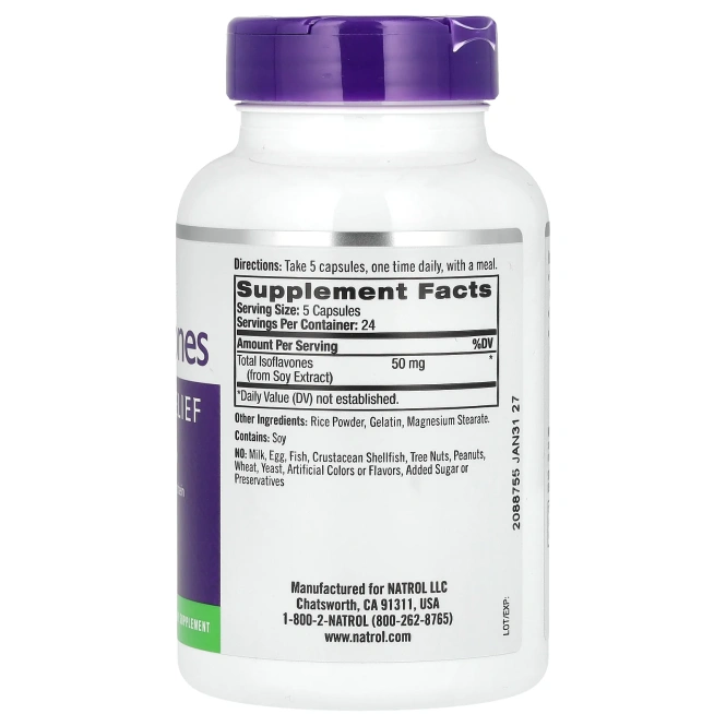Natrol, Соевые изофлавоны, 50 мг, 120 капсул