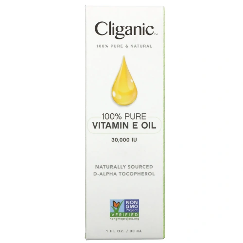 Cliganic, 100% чистое и натуральное масло с витамином Е, 30 000 МЕ, 30 мл (1 жидк. Унция)