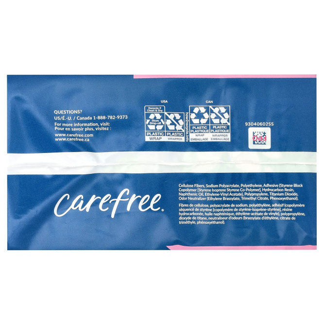 Carefree, ультратонкие, супердлинные прокладки, 28 штук