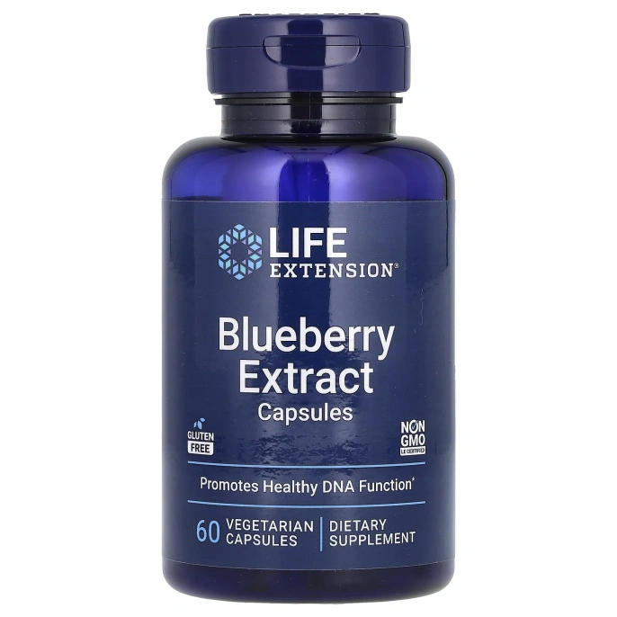 Life Extension, экстракт голубики в капсулах, 60 вегетарианских капсул
