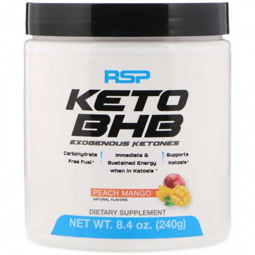 RSP Nutrition, Keto BHB, персик и манго, 8,4 унции (240 г)