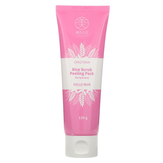 Crazy Skin, Rice Scrub Peeling Pack, 130 g