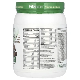 Fit & Lean, Жиросжигающий заменитель пищи, шоколадный молочный коктейль, 1,0 фунт (450 г)