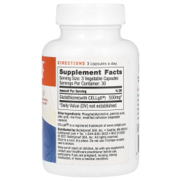 BulletProof, Glutathione Force, 500 мг, 90 растительных капсул (155 мг в каждой капсуле)