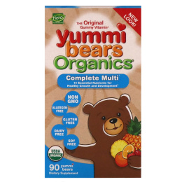 Hero Nutritional Products, Yummi Bears Organics, полноценные мультивитамины, со вкусом органических фруктов, 90 жевательных медвежат