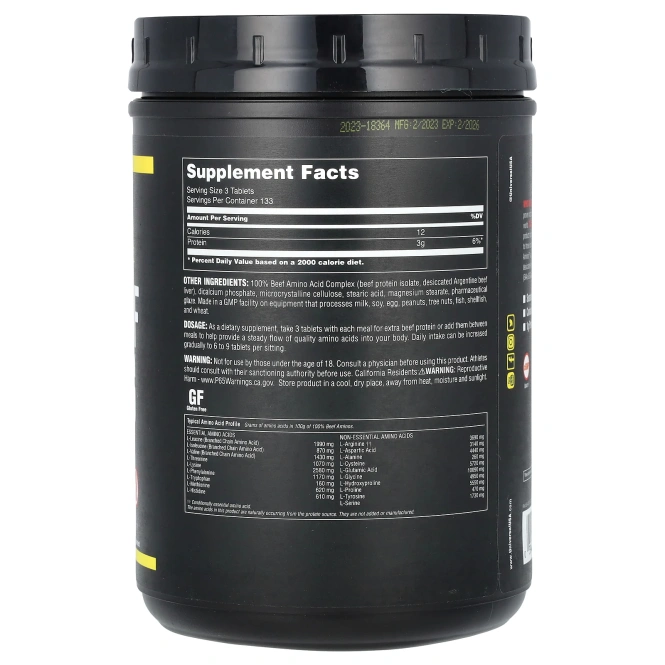 Animal, 100% Аминокислоты Говядины, Добавка Замедленного Высвобождения,  400 таблеток