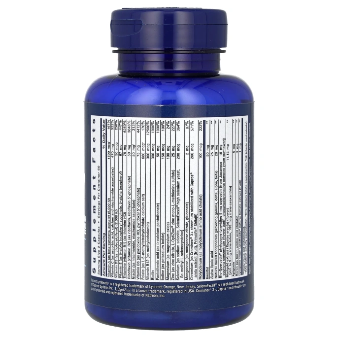 Мультивитамины Life Extension Two-Per-Day Multivitamin для приема два раза в день, 60 капсул