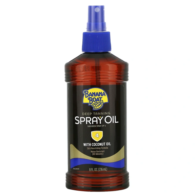 Banana Boat, Масло для загара, солнцезащитный спрей, SPF 4, 236 мл