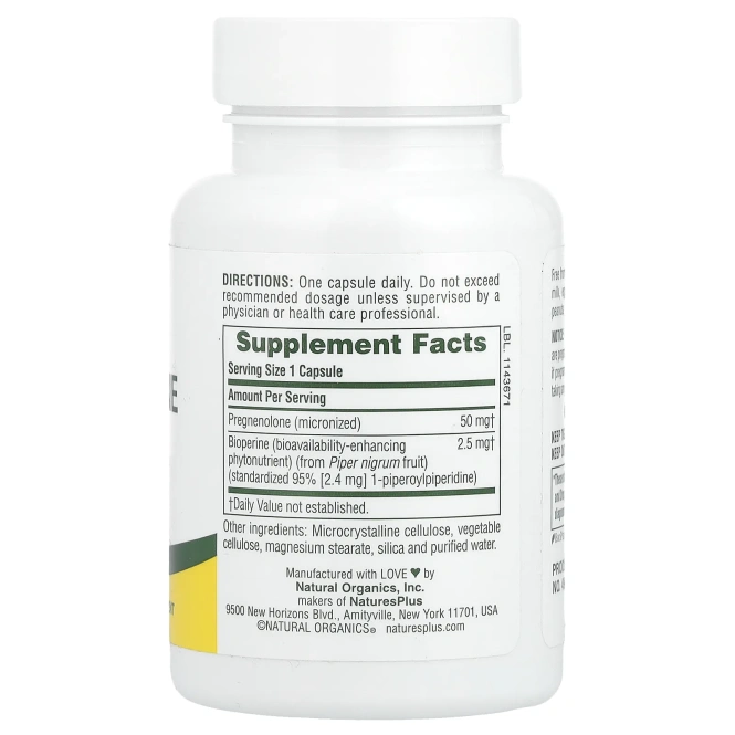 Nature's Plus, «Ультра прегненолон», 60 растительных капсул