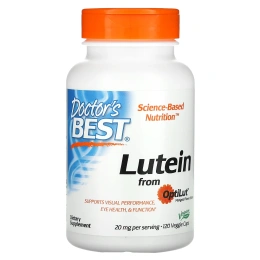Doctor's BEST Lutein from OptiLut 20 мг, 120 вегетарианских капсул